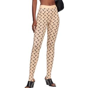 MARINE SERRE
Tan Recycled Moon Jersey Stirrup Leggings